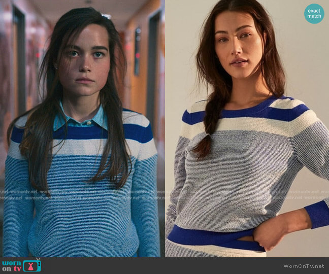 Maeve Paulina Striped Sweater by Anthropologie worn by Juliette Fairmont (Sarah Catherine Hook) on First Kill