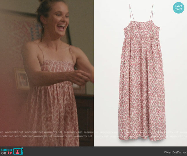 Maxi dress with back slit by Mango worn by Susannah Fisher (Rachel Blanchard) on The Summer I Turned Pretty