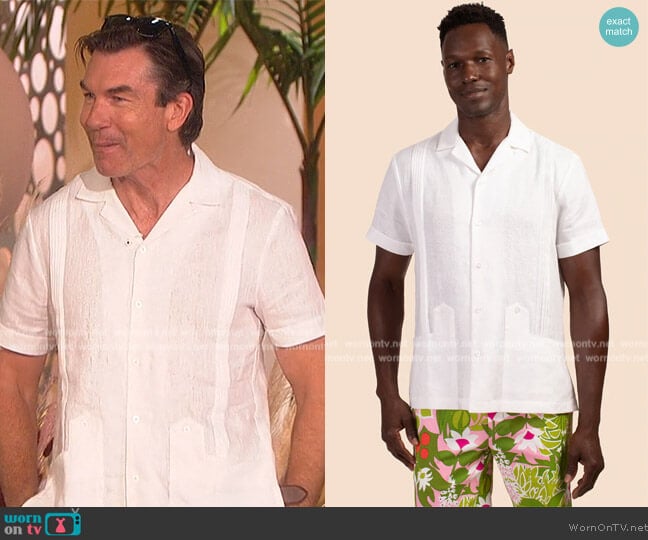 Gabriel Short Sleeve Shirt by Mr Turk worn by Jerry O'Connell on The Talk