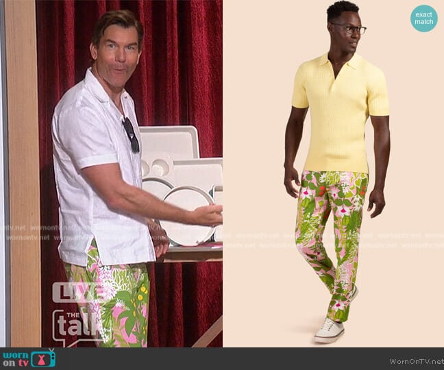 Clyde Slim Trousers by Mr Turk worn by Jerry O'Connell on The Talk