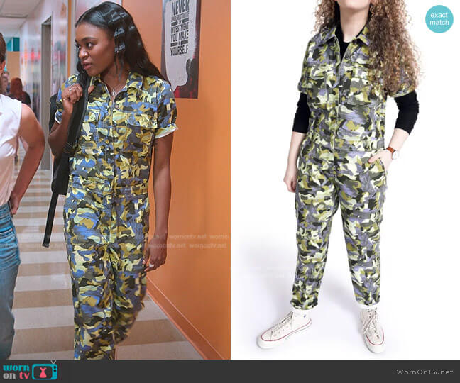Utility Short Sleeve Jumpsuit by Bp. + Wildfang worn by Calliope Burns (Imani Lewis) on First Kill