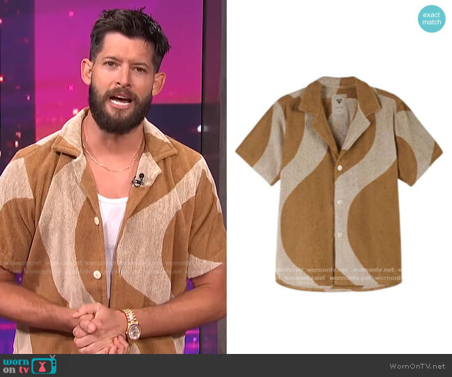 Dessert Cuba Shirt by OAS worn by Hunter March on E! News Nightly Pop