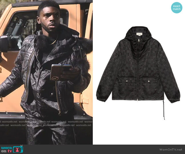 Off The Grid GG Hooded Jacket by Gucci worn by Tom Swift (Tian Richards) on Tom Swift