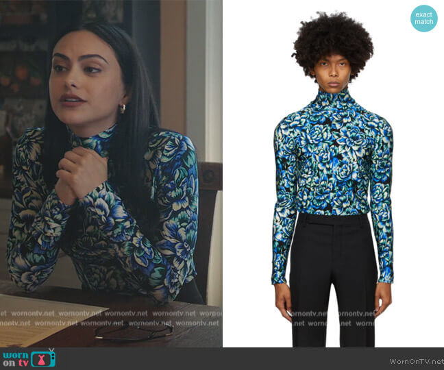 Hortensia Acid Flow Top by Paco Rabanne worn by Veronica Lodge (Camila Mendes) on Riverdale