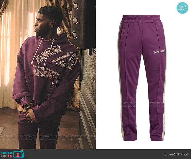 Classic Track Pants by Palm Angels worn by Tom Swift (Tian Richards) on Tom Swift