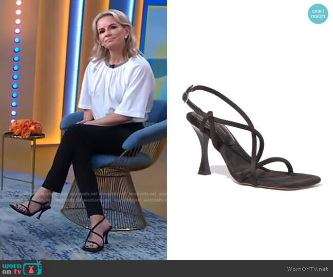 Satin Strappy Sandals by Proenza Schouler worn by Dr. Jennifer Ashton on Good Morning America