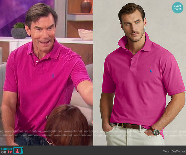 The Iconic Mesh Polo Shirt by Ralph Lauren worn by Jerry O'Connell  on The Talk