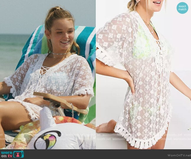 Inspired Beach Mini Kaftan Dress by Reclaimed Vintage at ASOS worn by Lilah Pate on The Summer I turned Pretty