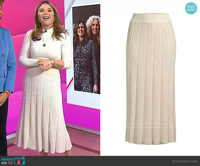 WornOnTV: Jenna's ivory ribbed knit skirt on Today | Jenna Bush Hager |  Clothes and Wardrobe from TV