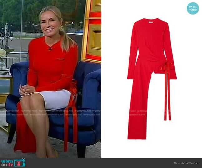 Split-Apron Long-Sleeve Shirt by Rosetta Getty worn by Dr. Jennifer Ashton on Good Morning America