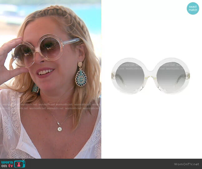 Round Sunglasses by Celine worn by Sutton Stracke on The Real Housewives of Beverly Hills