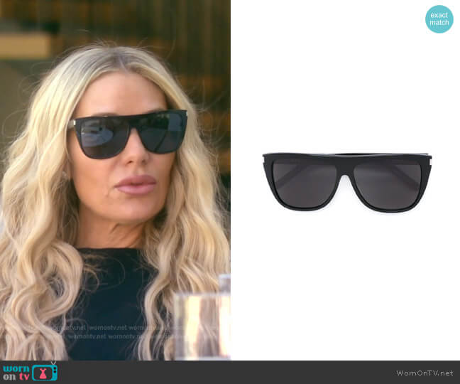 New Wave 1 sunglasses by Saint Laurent worn by Dorit Kemsley on The Real Housewives of Beverly Hills