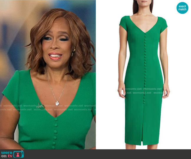 WornOnTV: Gayle’s green button front dress on CBS Mornings | Gayle King ...