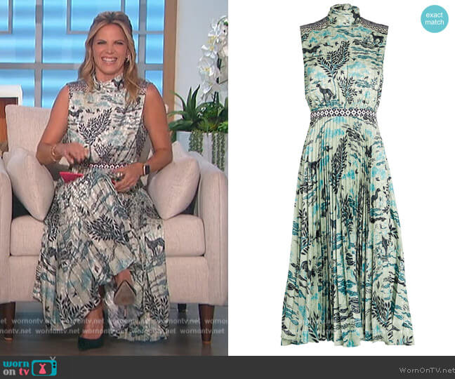 WornOnTV: Natalie’s printed jacquard sleeveless dress on The Talk ...