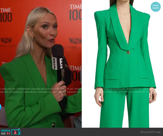 Multi-Seamed Blazer by Sergio Hudson worn by Zanna Roberts Rassi on E! News Daily Pop