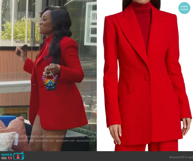 Sculpted Seam Blazer by Sergio Hudson worn by Marlo Hampton  on The Real Housewives of Atlanta