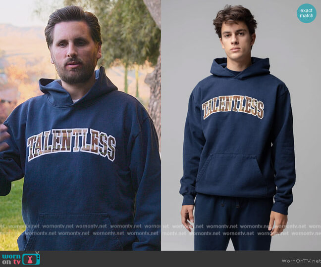 Mid Century Applique Hoodie by Talentless worn by Scott Disick on The Kardashians