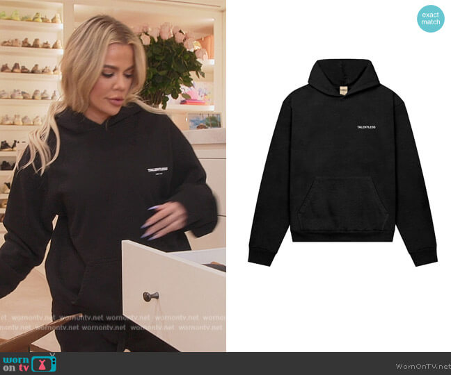 WornOnTV: Khloe's black cross print long sleeve tee on Keeping Up with the  Kardashians, Khloe Kardashian