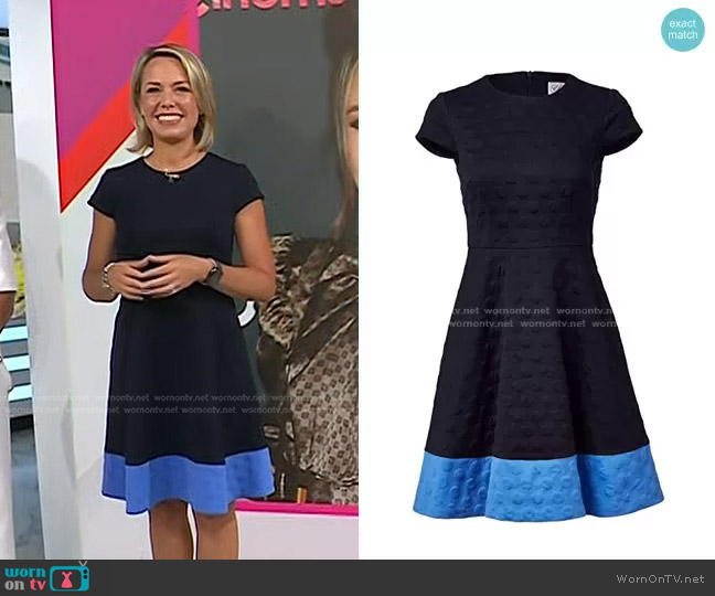 Textured Knit Fit and Flare Dress by Eliza J worn by Dylan Dreyer on Today