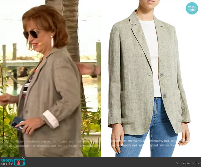 Hemp Blazer by Theory worn by Joy Behar on The View