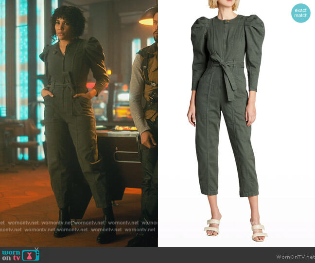 Pascal Puff-Sleeve Belted Jumpsuit by Ulla Johnson worn by Allison Hargreeves (Emmy Raver-Lampman) on The Umbrella Academy