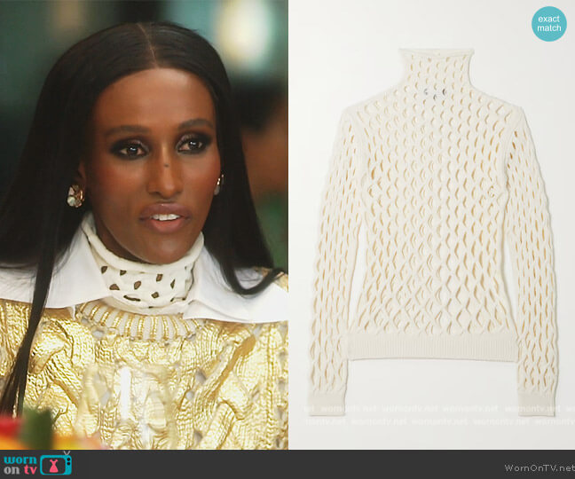 Cutout stretch-knit turtleneck top by Valentino worn by Chanel Ayan (Chanel Ayan) on The Real Housewives of Dubai