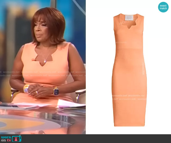 Victor Glemaud Cotton-Cashmere Sheath Dress worn by Gayle King on CBS Mornings