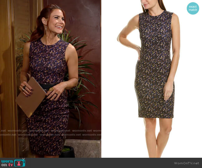 Yigal Azrouel Scuba Sheath Dress worn by Sally Spectra (Courtney Hope) on The Young and the Restless