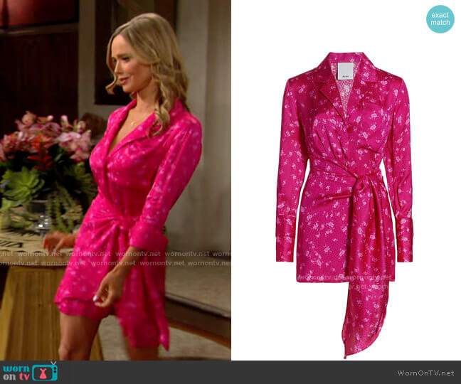 Acler Evanston Satin Wrap Dress worn by Donna Logan (Jennifer Gareis) on The Bold and the Beautiful