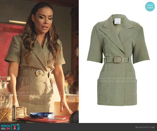 Dunstan Belted Mini Dress by Acler worn by Cristal Jennings (Daniella Alonso) on Dynasty
