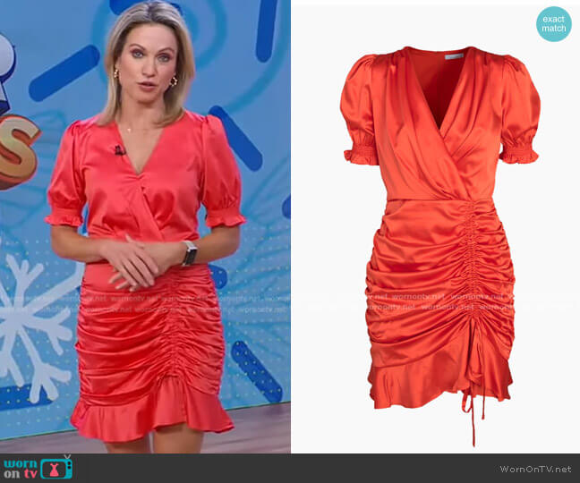 Genesee Sateen Dress by Adelyn Rae worn by Amy Robach on Good Morning America