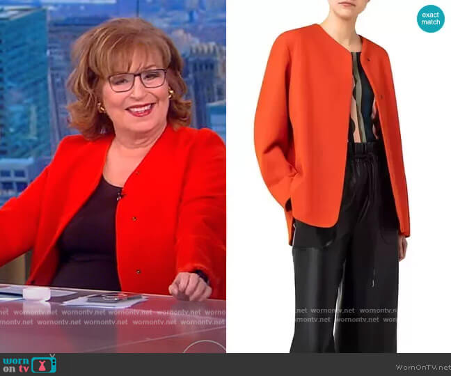 Virgin Wool Casual Coat by Akris Punto worn by Joy Behar on The View