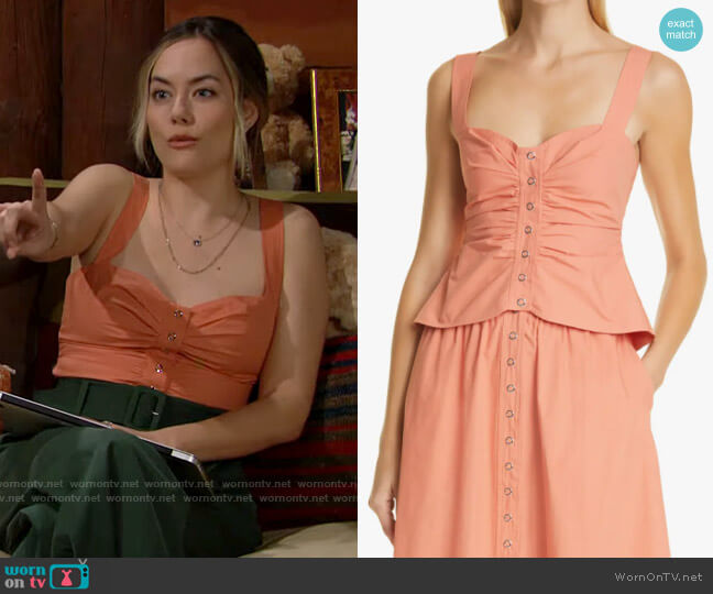 ALC Lilah Top worn by Hope Logan (Annika Noelle) on The Bold and the Beautiful