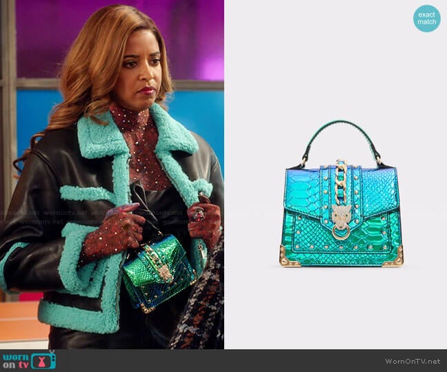 Aldo Minibaro Bag worn by Wickie Roy (Renée Elise Goldsberry) on Girls5eva