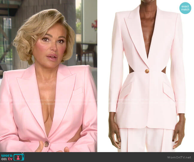 Cutout Wool Blazer by Alexander McQueen worn by Diana Jenkins on The Real Housewives of Beverly Hills