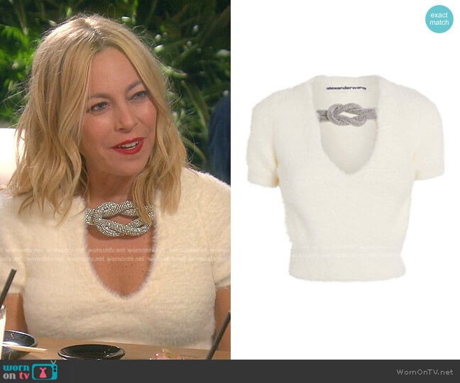 Crystal-Embellished Knot Top by Alexander Wang worn by Sutton Stracke on The Real Housewives of Beverly Hills