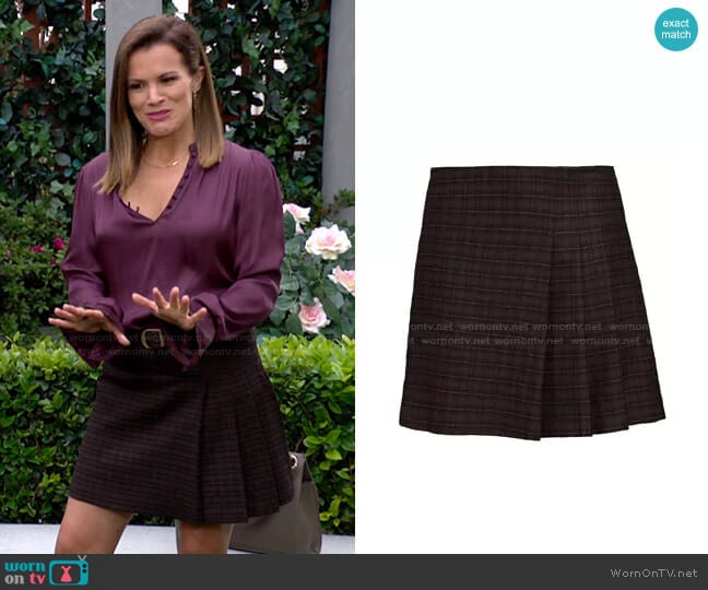 Alice + Olivia Semira Skirt worn by Chelsea Lawson (Melissa Claire Egan) on The Young and the Restless