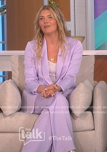 Amanda’s lavender blazer and pants on The Talk