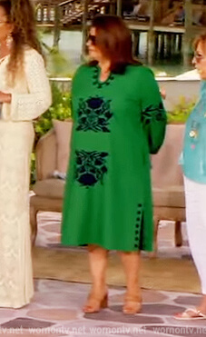 Ana’s green embroidered kaftan on The View
