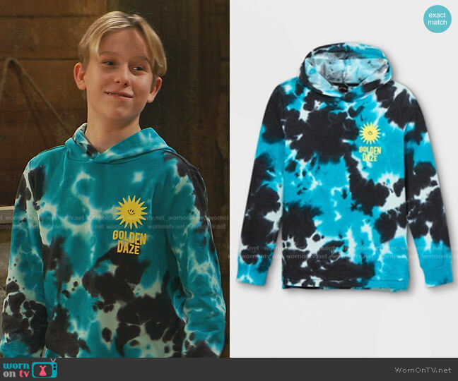 Tie-Dye Hoodie Sweatshirt by Art Class at Target worn by Jake (Luke Busey) on Bunkd