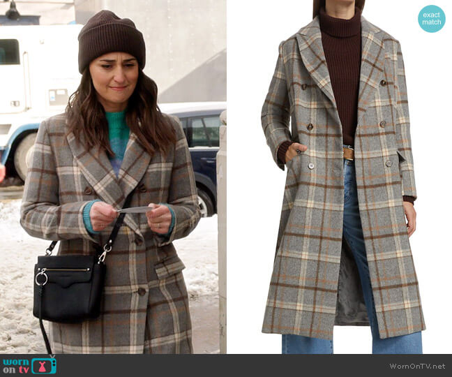 ASTR Raquel Coat worn by Dawn Solano (Sara Bareilles) on Girls5eva