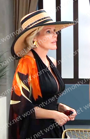 Ava's striped straw hat on General Hospital