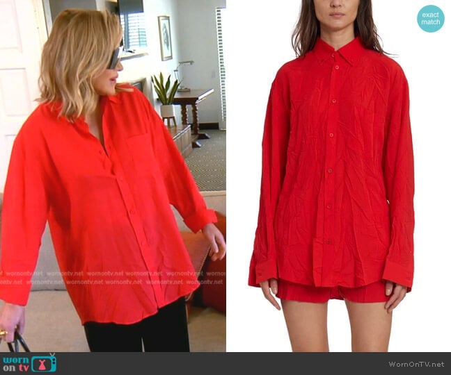 Oversized Shirt by Balenciaga worn by Diana Jenkins on The Real Housewives of Beverly Hills