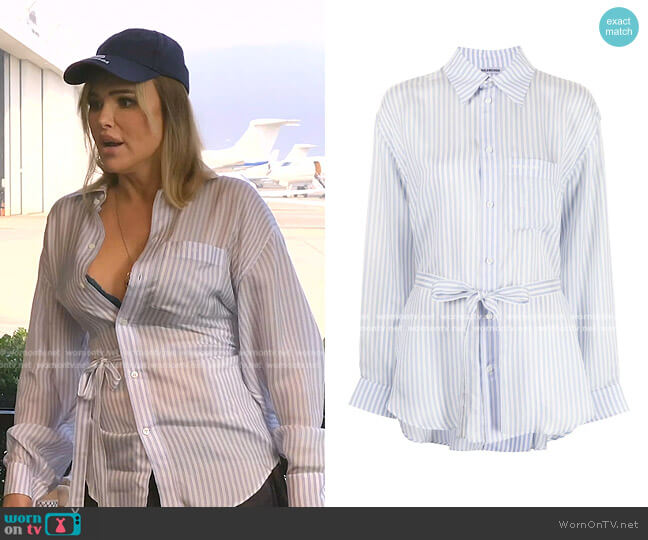 Tie-Waist Shirt by Balenciaga worn by Diana Jenkins on The Real Housewives of Beverly Hills