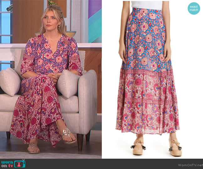  Vanessa Maxi Skirt by Ba&sh worn by Amanda Kloots on The Talk