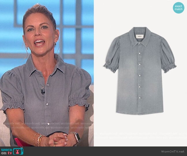 Danee Denim Shirt by Ba&sh worn by Natalie Morales on The Talk