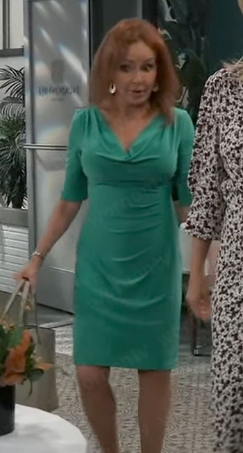 Bobbie's green cowl neck dress on General Hospital