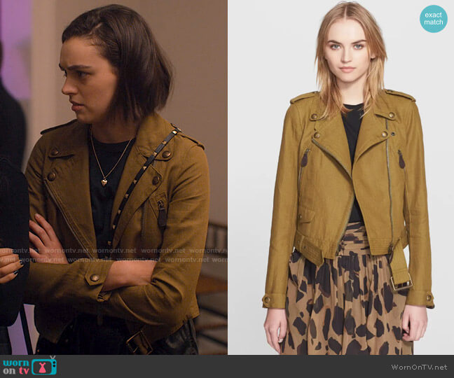 Burberry Brit Patchford Jacket worn by Lucy (Ava Capri) on Love Victor