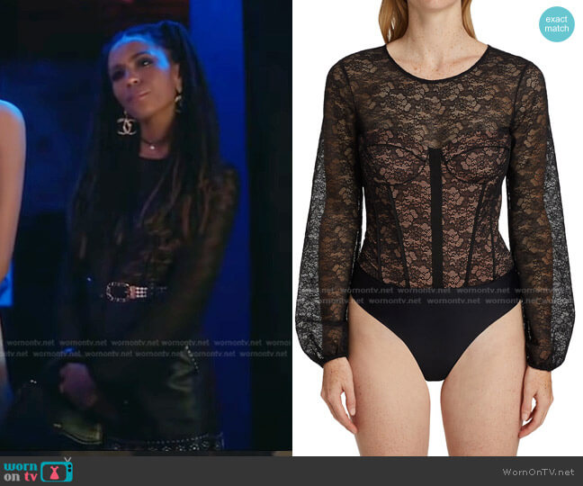 Briar Lace Bodysuit by Cami NYC worn by Monet de Haan (Savannah Lee Smith) on Gossip Girl