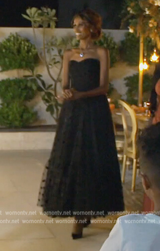 Chanel's black polka dot tulle dress on The Real Housewives of Dubai